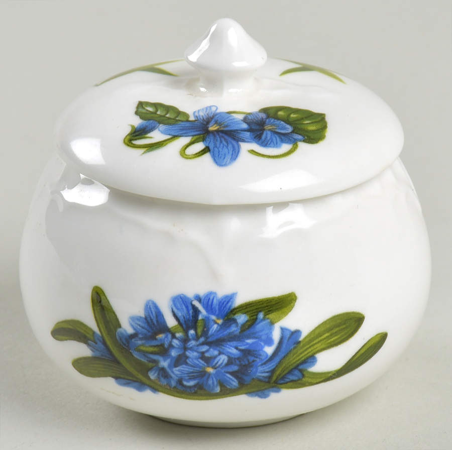 Chelsea Flowers Round Cascade Trinket Box & Lid by John  Aynsley & Sons-1