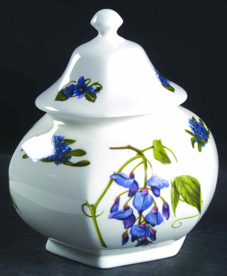 Chelsea Flowers Covered Caddy Hexagonal Large by John  Aynsley & Sons-1