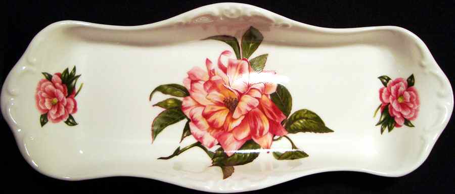 Chelsea Flowers 9" Gondola Tray by John  Aynsley & Sons-1