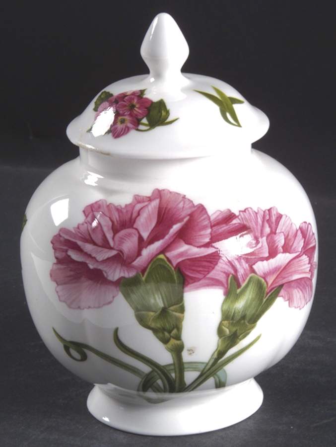Chelsea Flowers Small Spice Jar & Lid by John  Aynsley & Sons-1