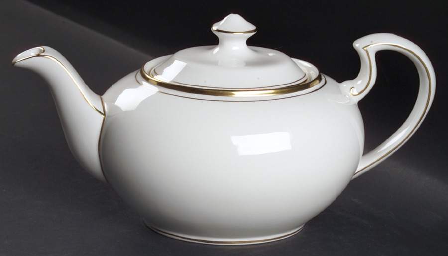 Corona Gold Teapot & Lid by John  Aynsley & Sons-1