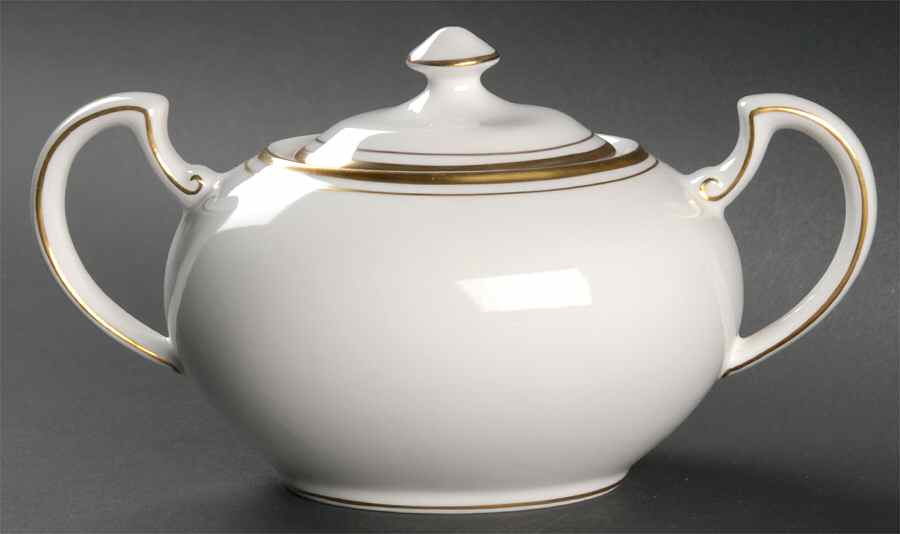 Corona Gold Sugar Bowl & Lid by John  Aynsley & Sons-1