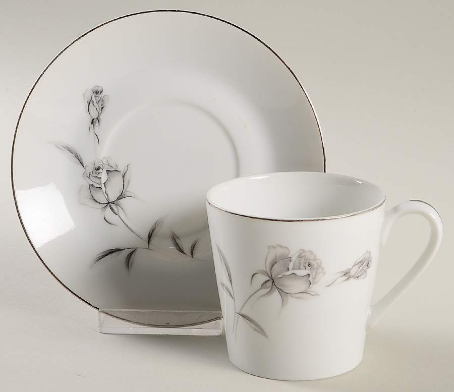 Jet Rose Flat Cup & Saucer Set by AS Japan-1