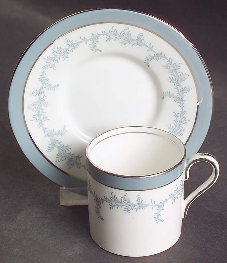 Kenmore (Smooth) Flat Demitasse Cup & Saucer Set by John  Aynsley & Sons-1