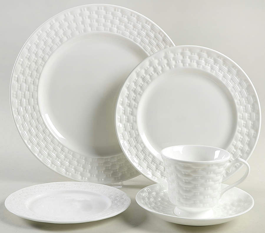 Belleek Basketweave 5 Piece Place Setting by John  Aynsley & Sons-1
