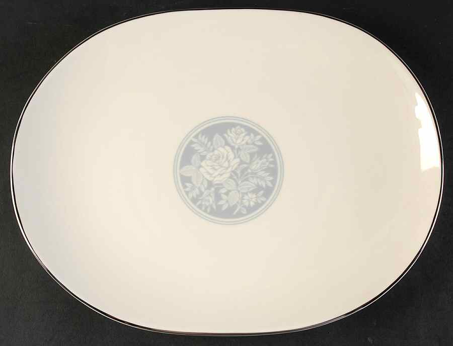 Rose Medallion 13" Oval Serving Platter by American Manor-1
