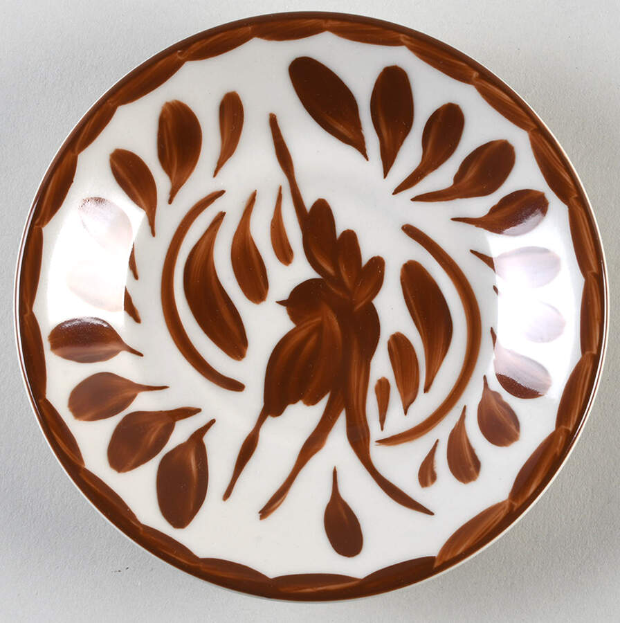 Puebla Brown Saucer for Stacking Cup by Anfora (Mexico)-1