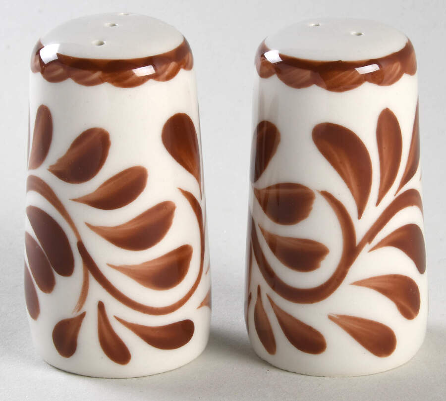 Puebla Brown Salt & Pepper Set by Anfora (Mexico)-1