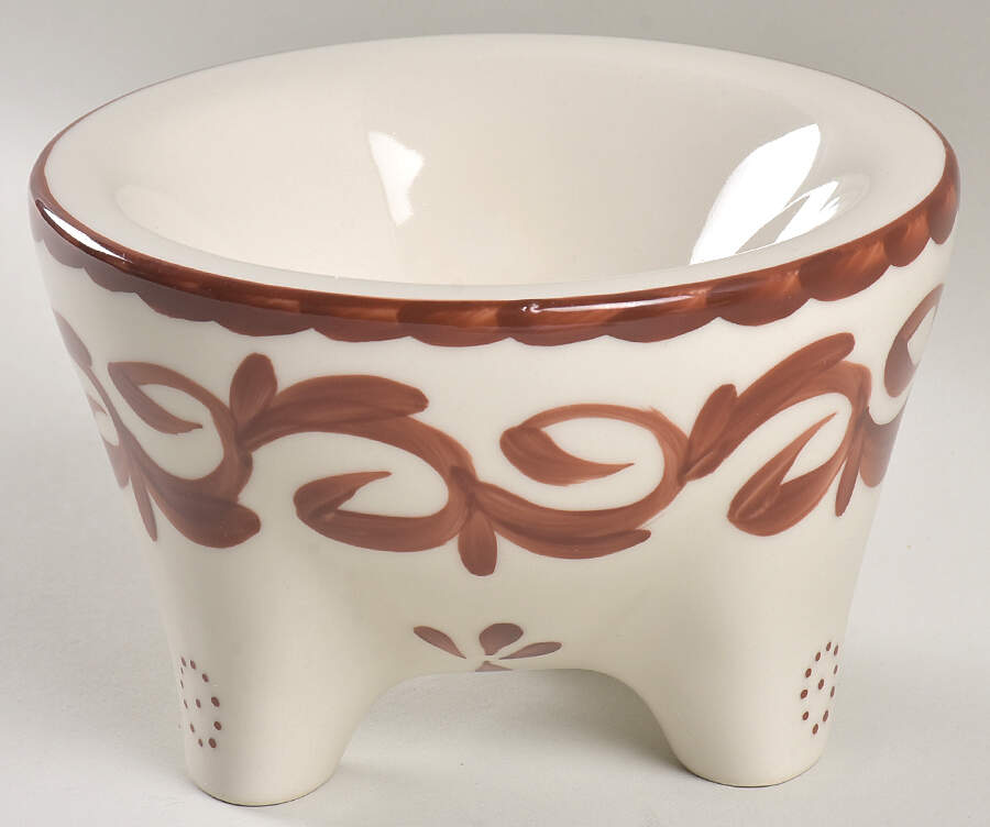 Puebla Brown Dip Serving Bowl by Anfora (Mexico)-1