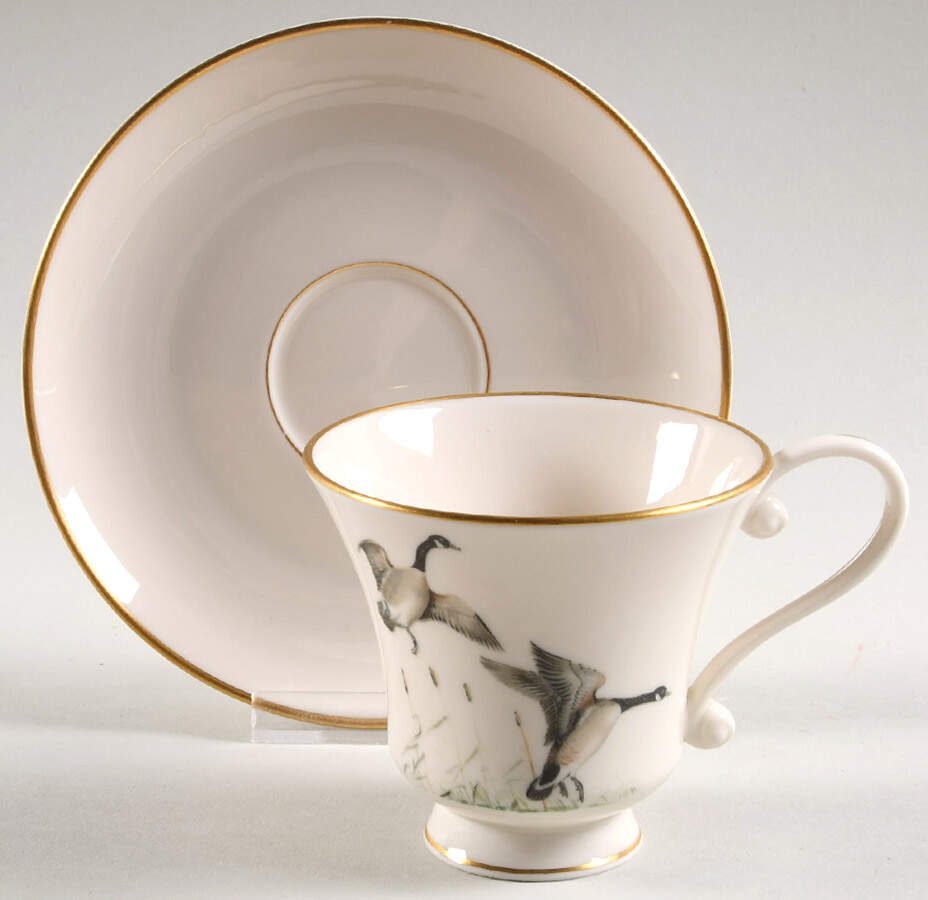 ABM4 Footed Cup & Saucer Set by Abercrombie & Fitch-1