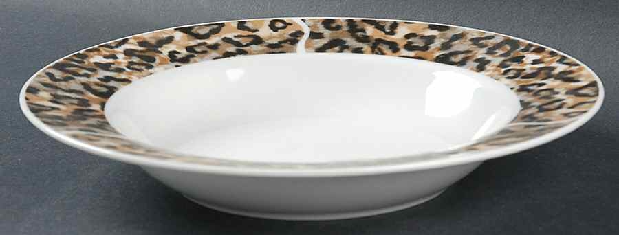 Cheetah Rim Soup Bowl by American Atelier-1