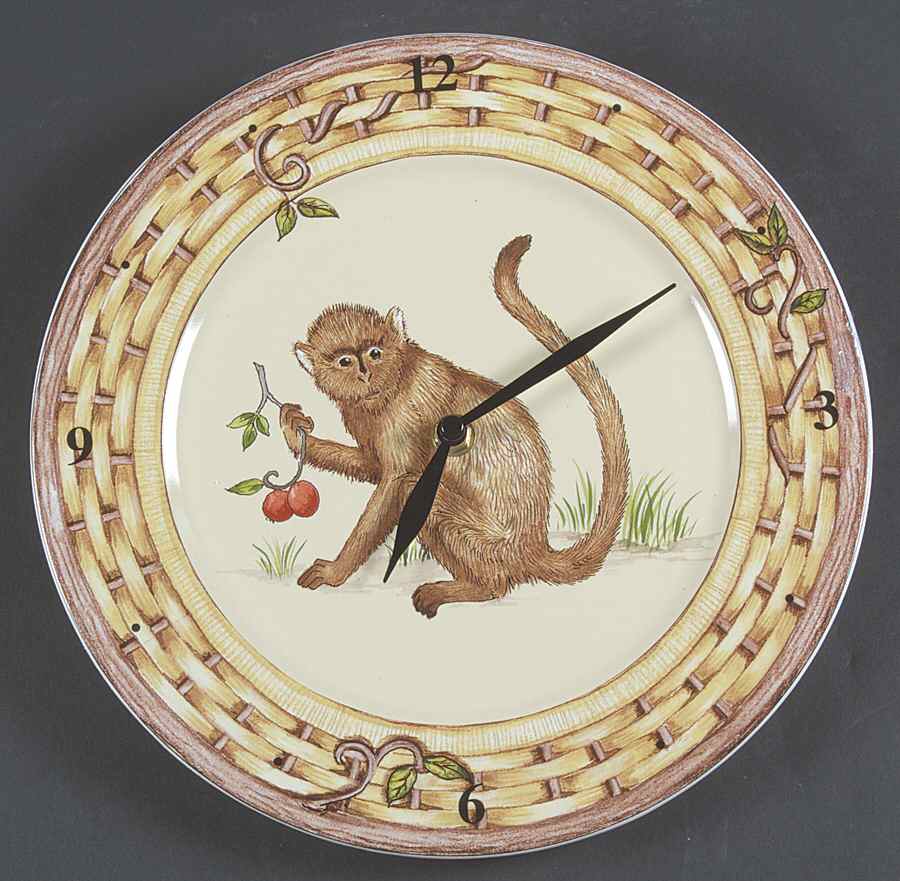 Monkey Hanging Wall Clock by American Atelier-1