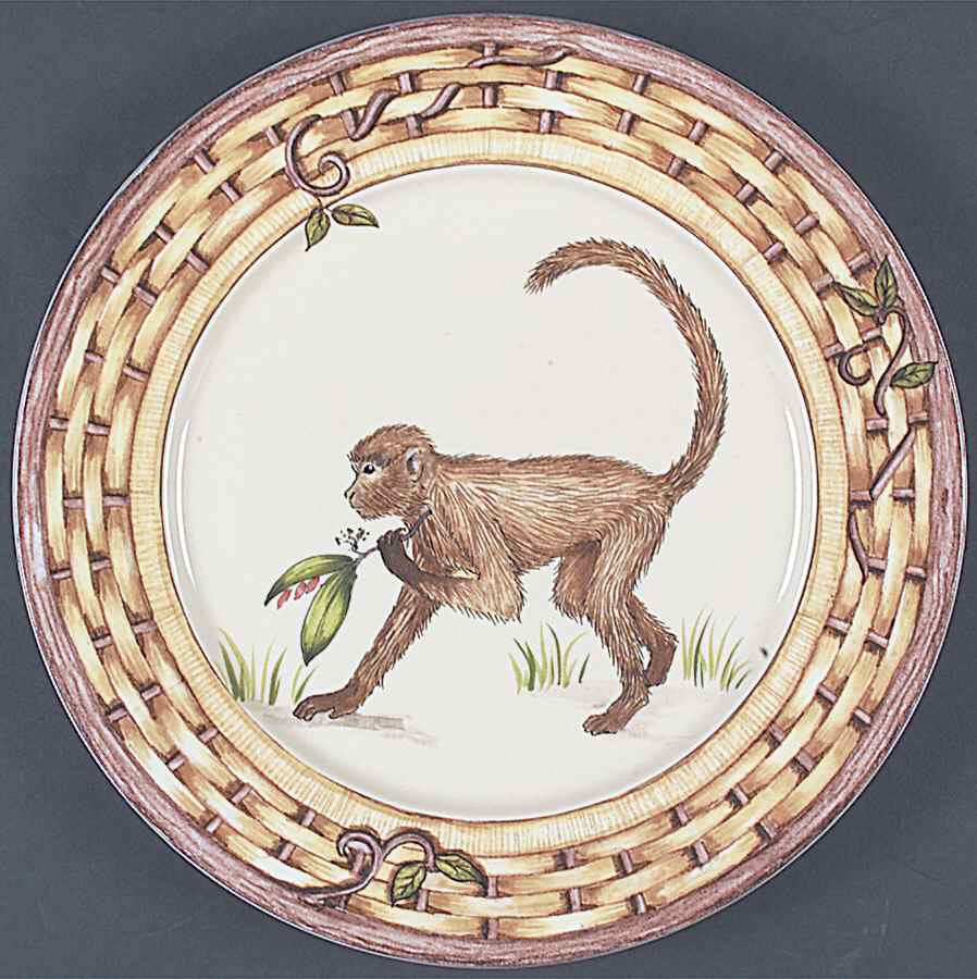 Monkey Accent Dinner Plate by American Atelier-1