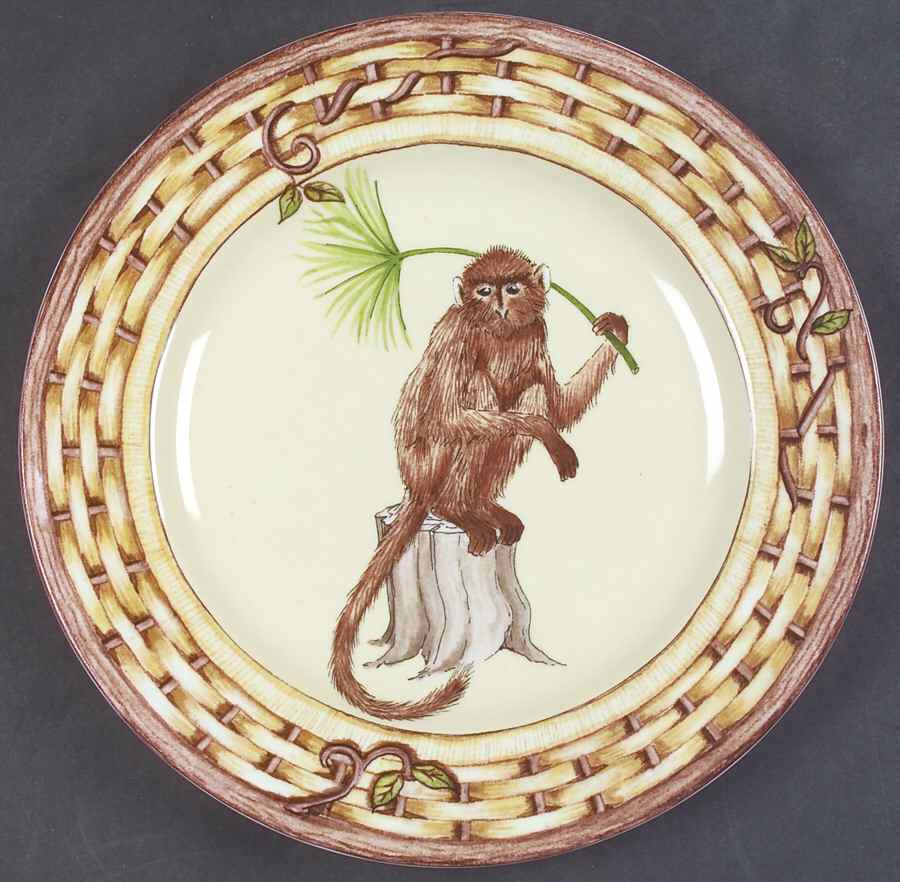 Monkey Salad/Dessert Plate by American Atelier-1