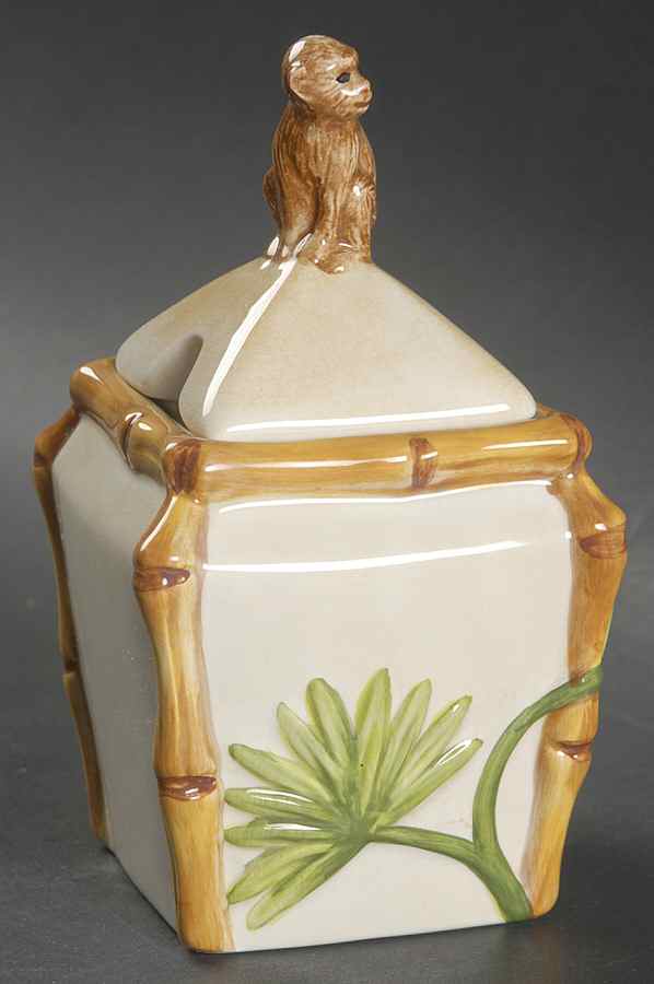Monkey Sugar Bowl & Lid by American Atelier-1