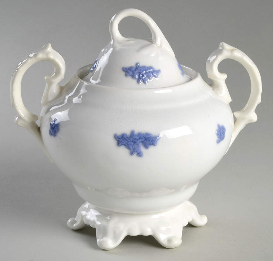 Chelsea (Scalloped, No Embossing) Sugar Bowl & Lid by Adderley-1