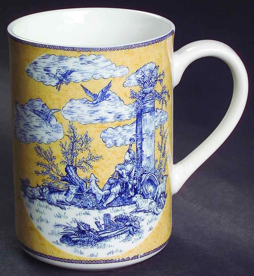 English Toile Blue Mug by American Atelier-1
