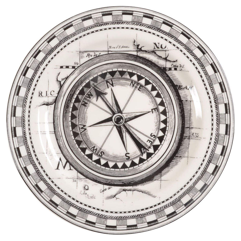 Slice of Life Nautical Compass Salad Plate by 222 Fifth (PTS)-1