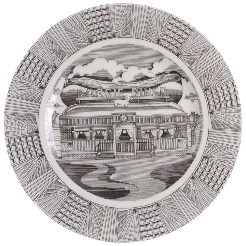 Slice of Life Doggie Diner Dinner Plate by 222 Fifth (PTS)-1