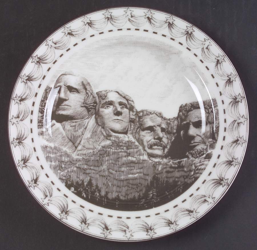 Slice of Life Mt Rushmore Salad Plate by 222 Fifth (PTS)-1