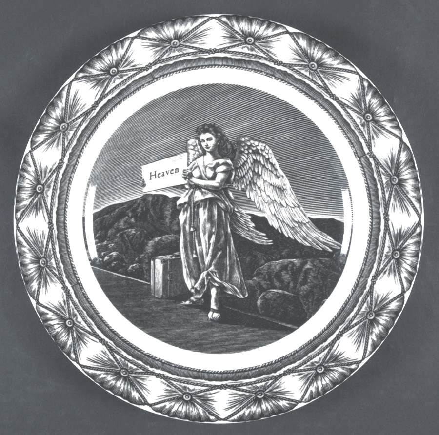 Slice of Life Hitchhiking Angel Dinner Plate by 222 Fifth (PTS)-1