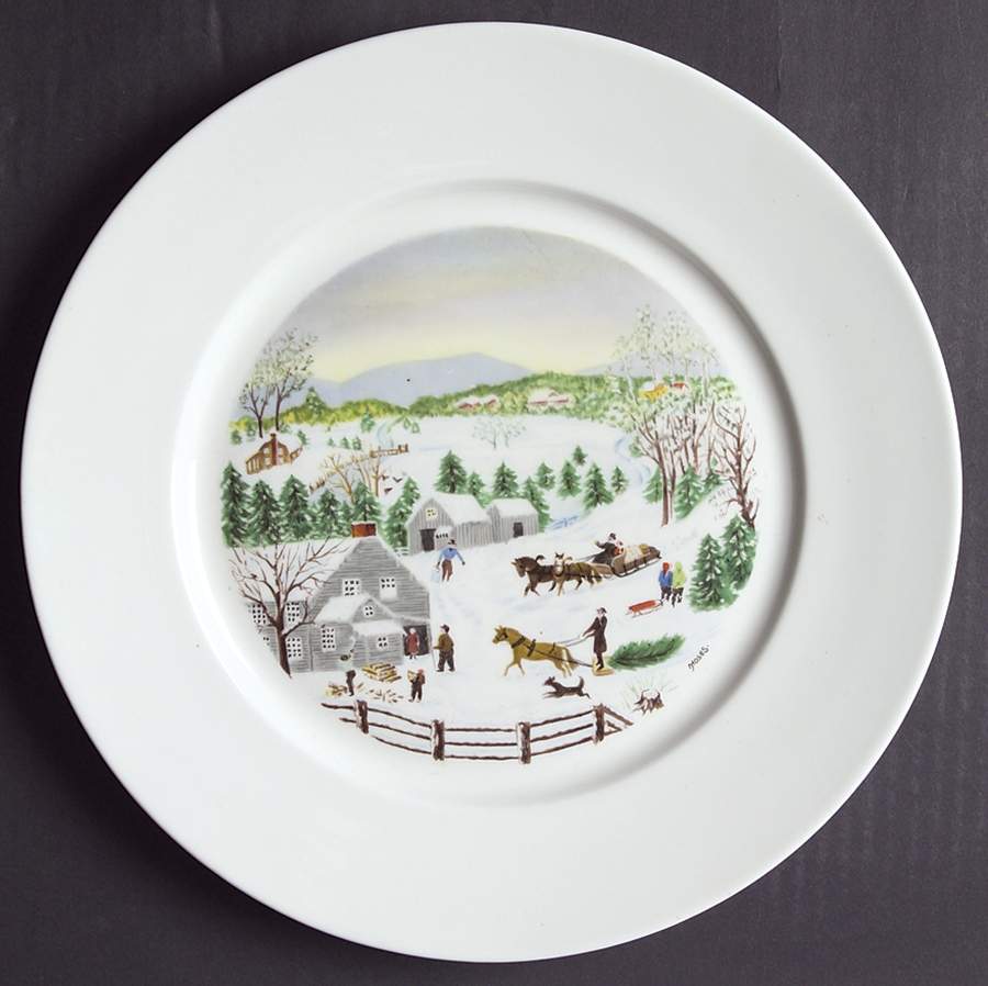 Grandma Moses Dinner Plate by Atlas China (NY)-1