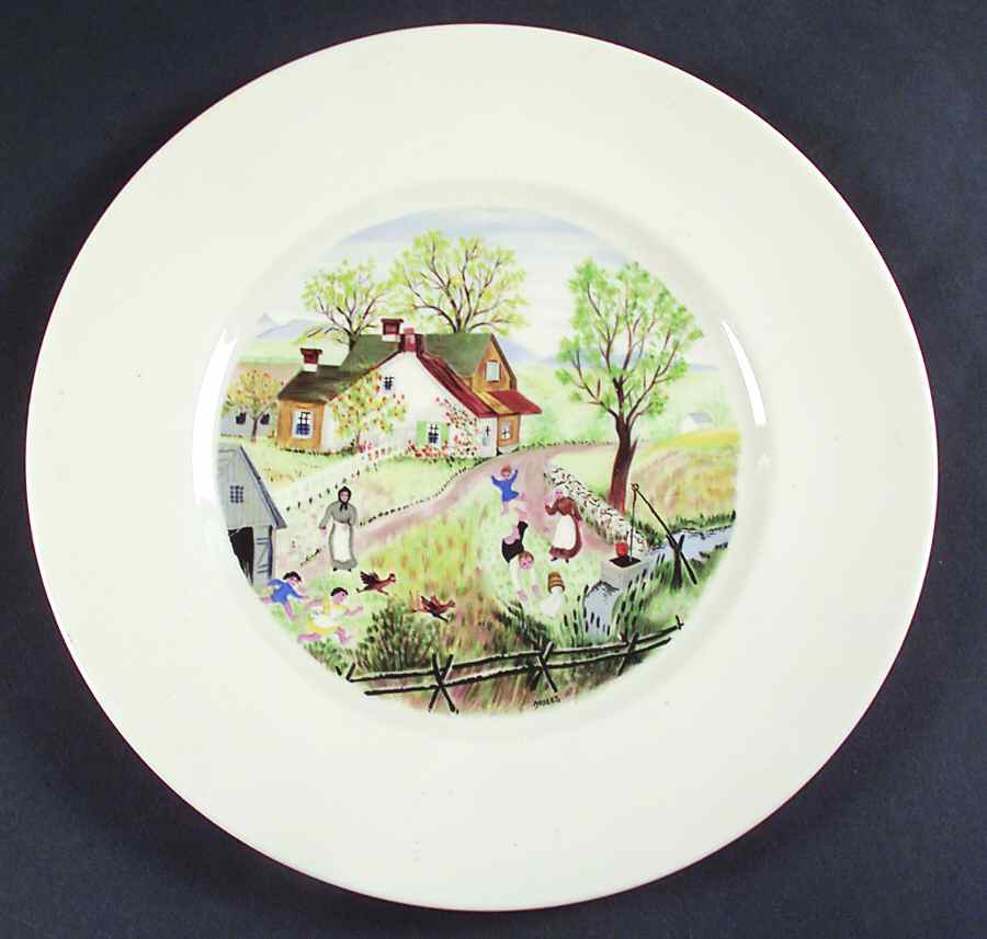 Grandma Moses Dinner Plate by Atlas China (NY)-1