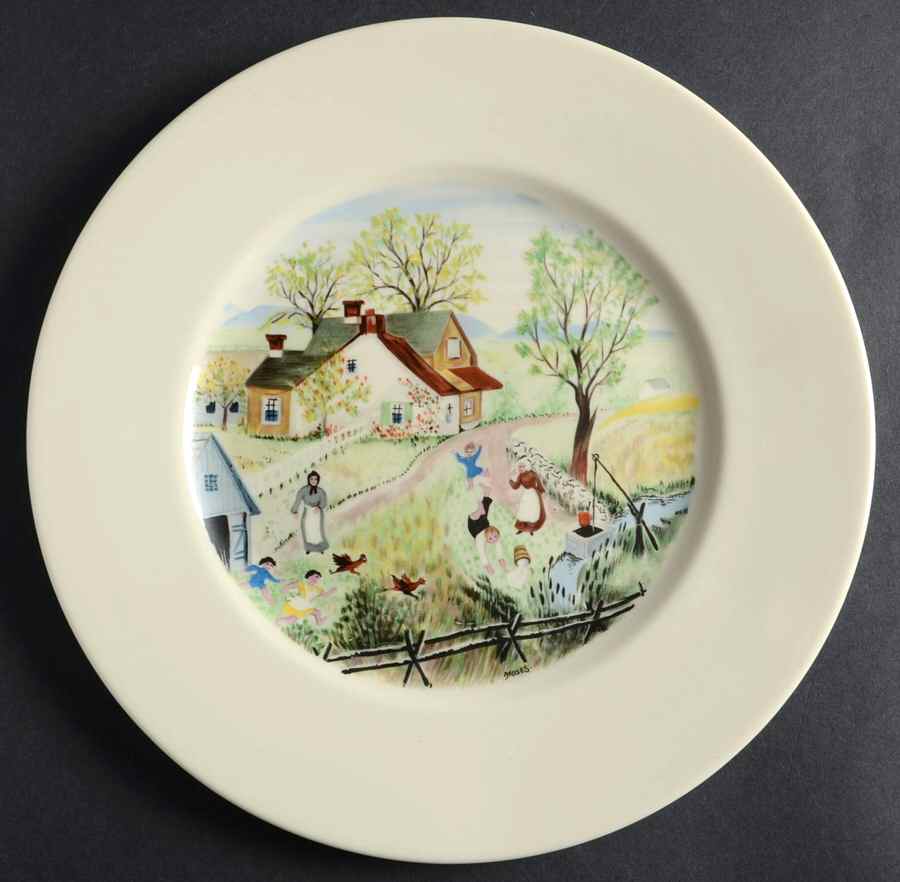 Grandma Moses Show Or Decorative Plate (Charger) by Atlas China (NY)-1