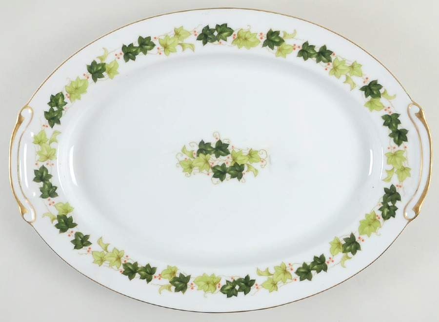 May Fair (No Ivy Around Center) 14" Oval Serving Platter by Aladdin-1