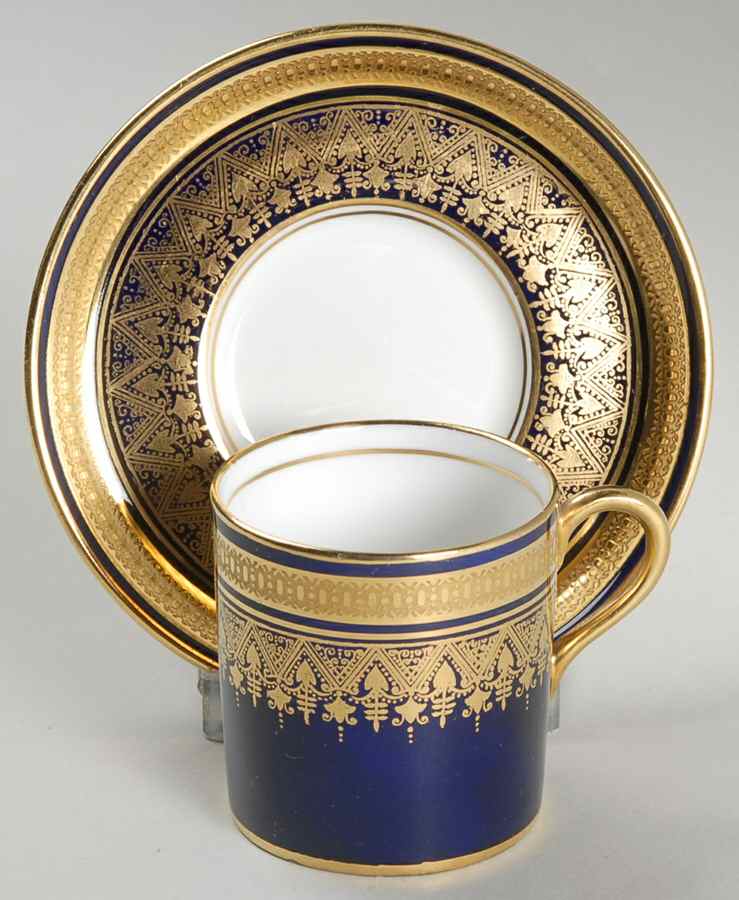 Simcoe (Smooth) Flat Demitasse Cup & Saucer Set by John  Aynsley & Sons-1