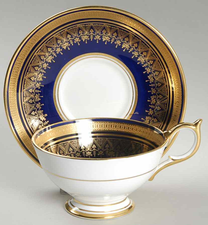 Simcoe (Smooth) Footed Cup & Saucer Set by John  Aynsley & Sons-1