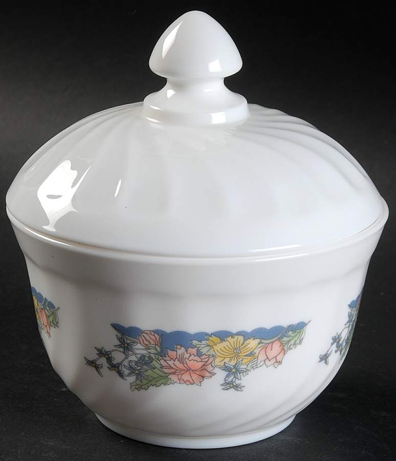 Florine Sugar Bowl & Lid by Arcopal-1