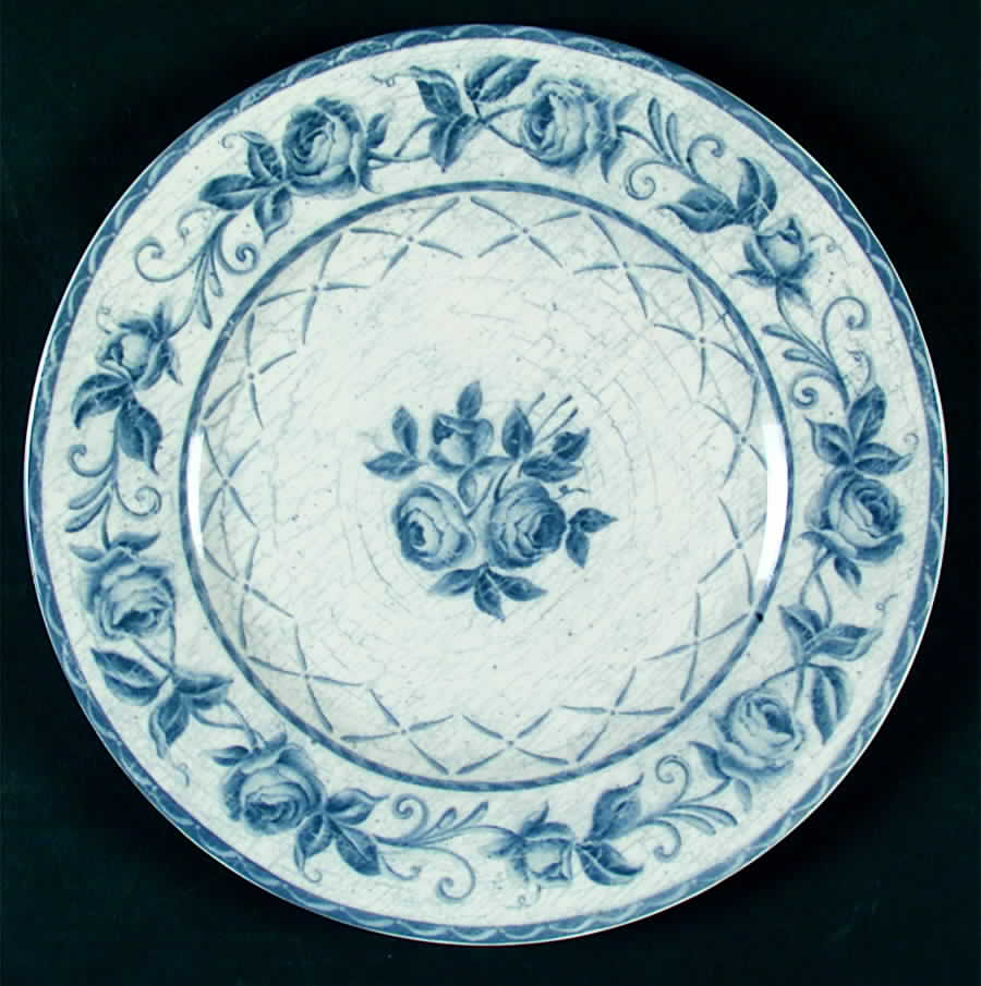 Colonial Rose Blue Dinner Plate by 222 Fifth (PTS)-1