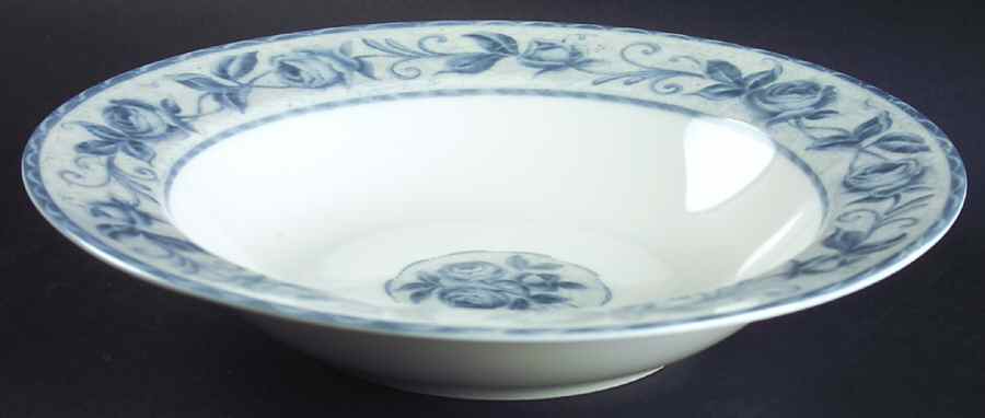Colonial Rose Blue Large Rim Soup Bowl by 222 Fifth (PTS)-1
