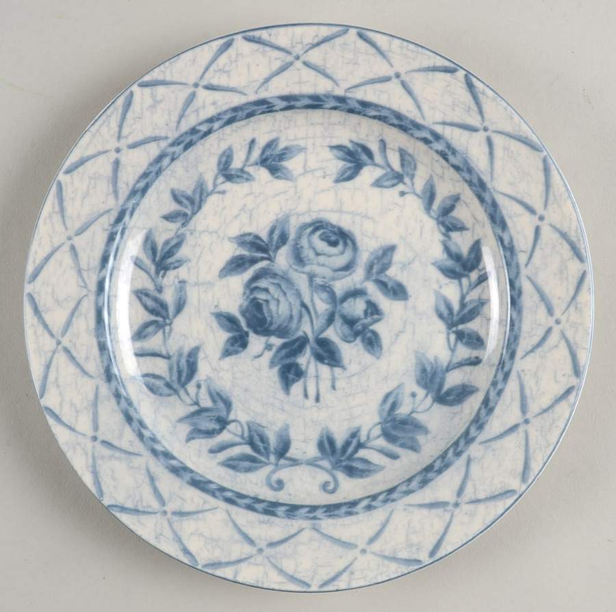 Colonial Rose Blue Salad Plate by 222 Fifth (PTS)-1