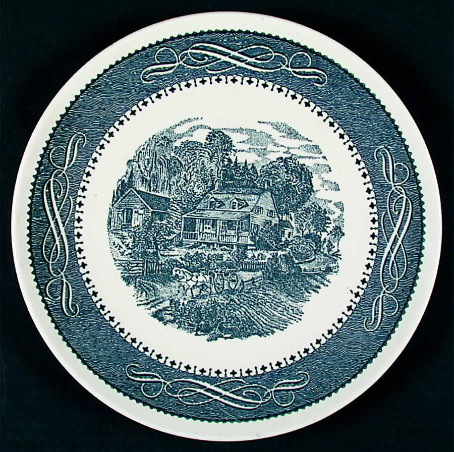 Currier & Ives Dinner Plate by Anchor Hocking-1