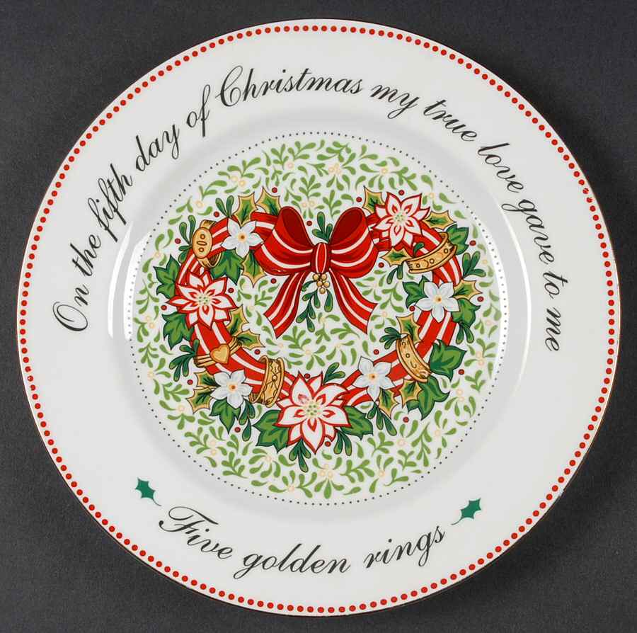 12 Days of Christmas Salad Plate by American Atelier-1