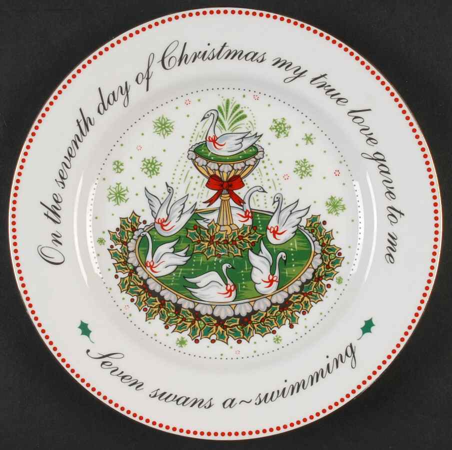 12 Days of Christmas Salad Plate by American Atelier-1