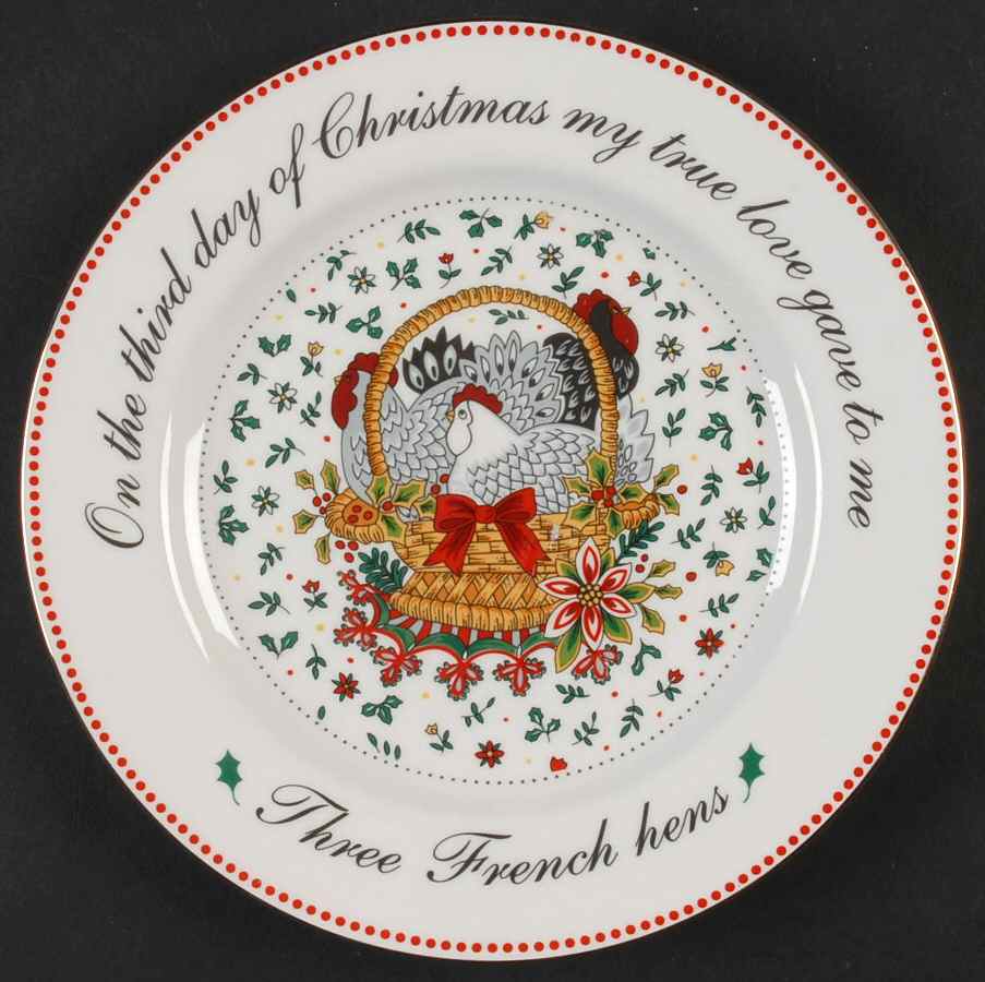 12 Days of Christmas Salad Plate by American Atelier-1