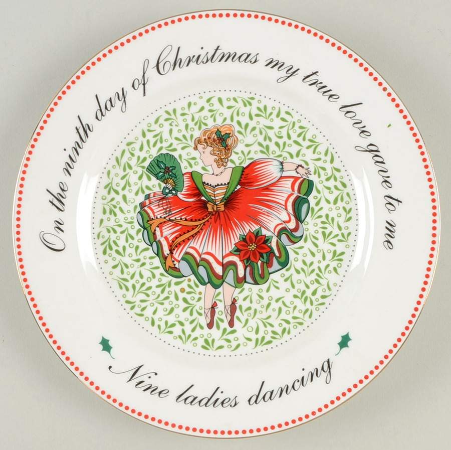 12 Days of Christmas Salad Plate by American Atelier-1