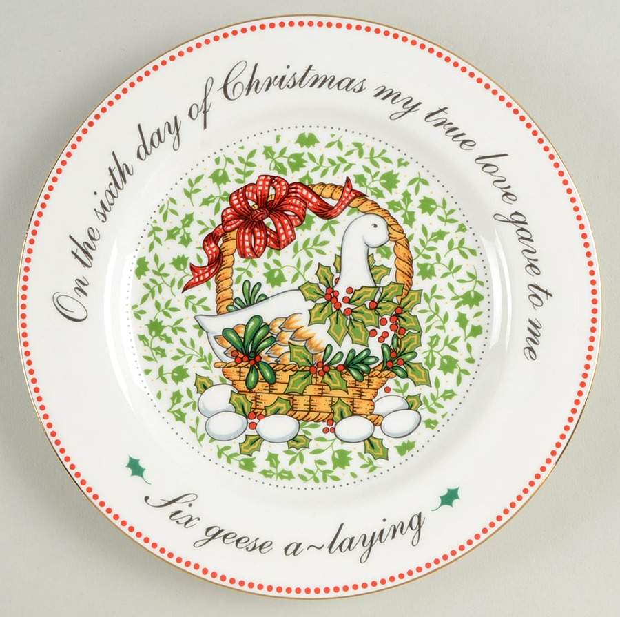 12 Days of Christmas Salad Plate by American Atelier-1