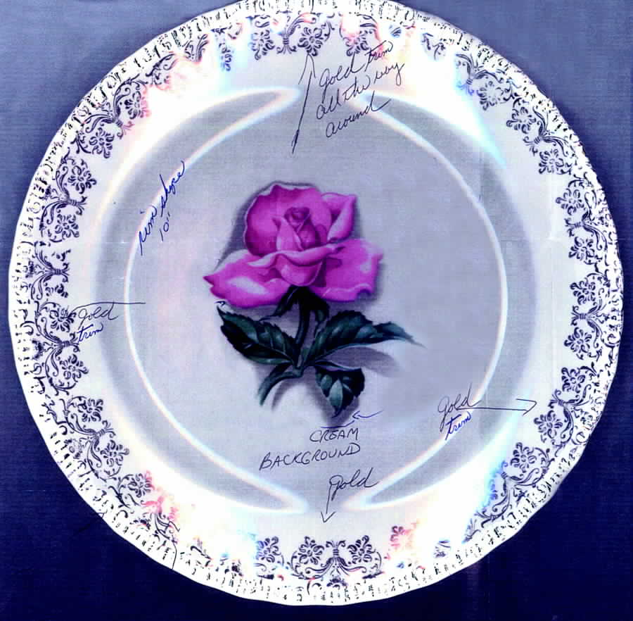 Beauty Rose Dinner Plate by S Alexander-1