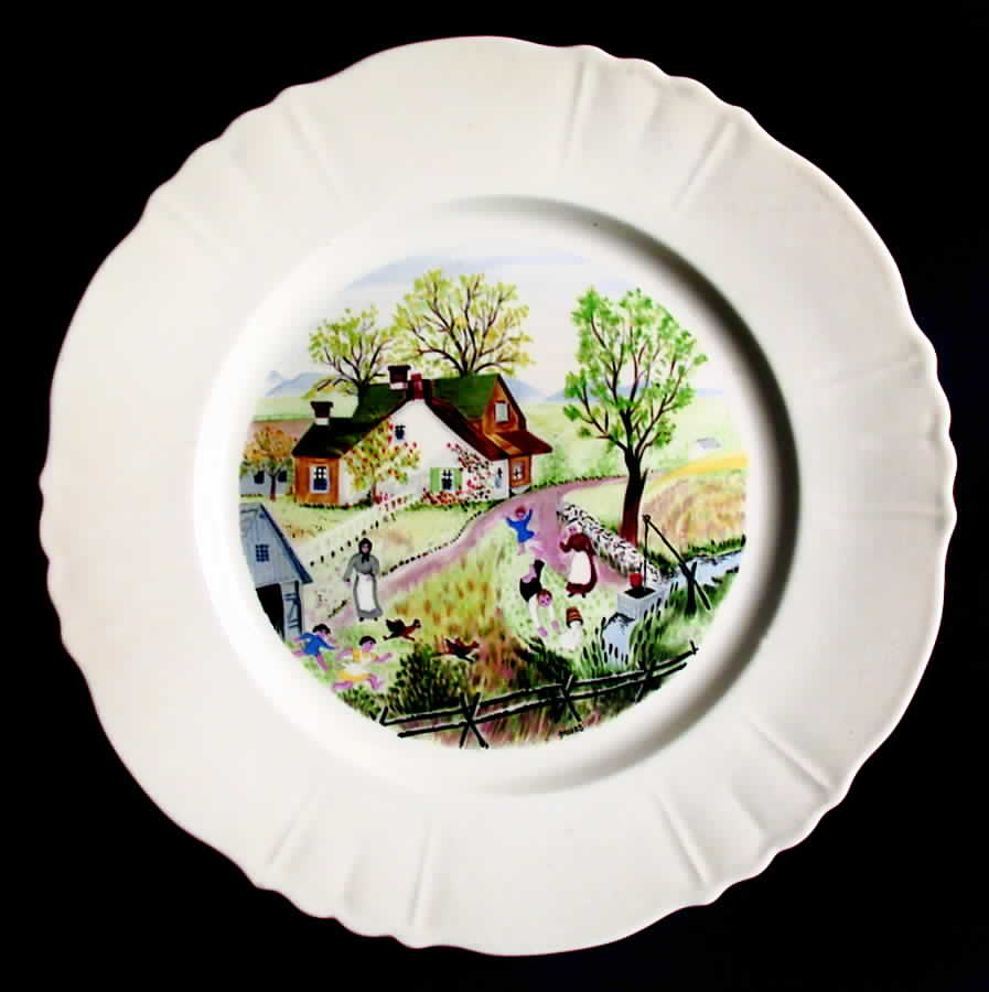Grandma Moses (Scalloped) Dinner Plate by Atlas China (NY)-1