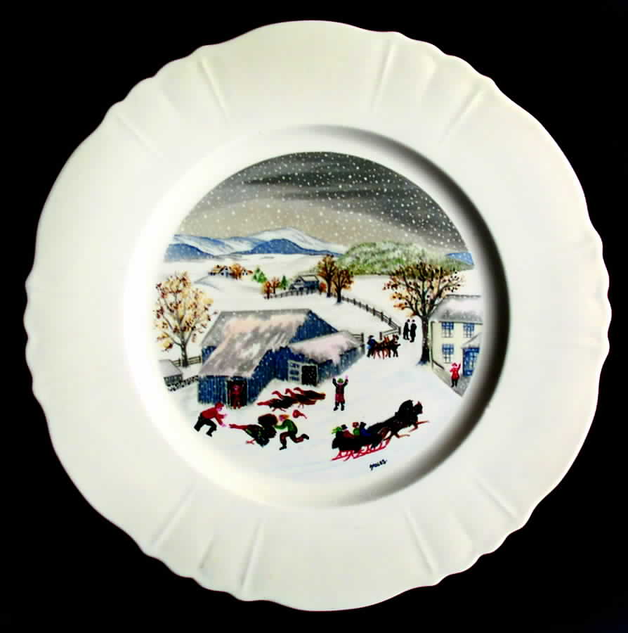 Grandma Moses (Scalloped) Dinner Plate by Atlas China (NY)-1