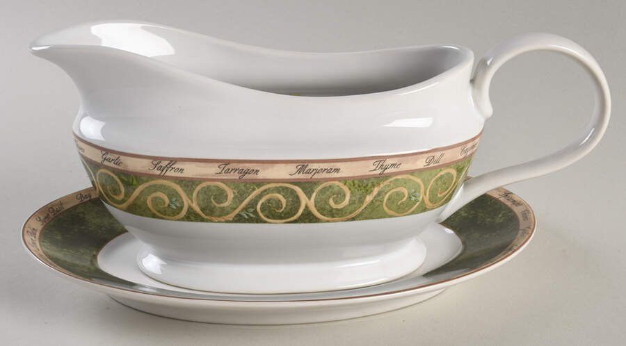 Bouquet Garni Butternut Gravy Boat & Underplate by American Atelier-1