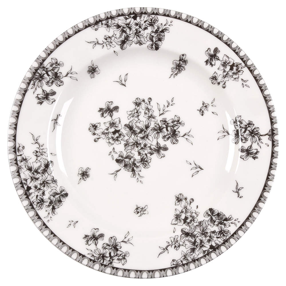 Toile Black Salad Plate by 222 Fifth (PTS)-1