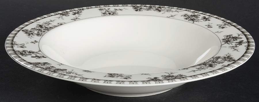 Toile Black Large Rim Soup Bowl by 222 Fifth (PTS)-1