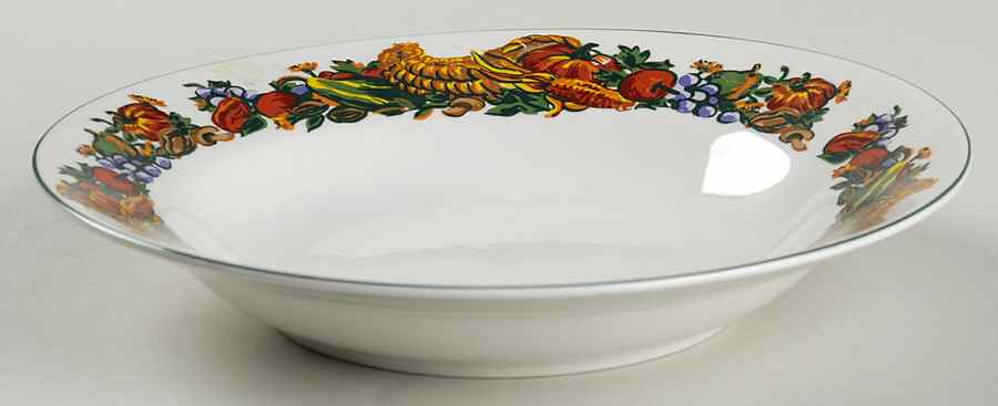 Pilgrims Harvest Rim Soup Bowl by American Atelier-1