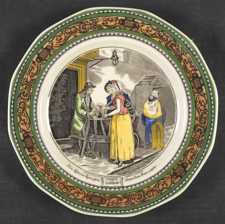 Cries of London (Multisided) Dinner Plate by Adams China-1