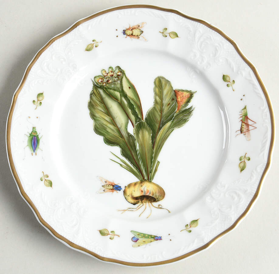 Antique Vegetables Salad Plate by Anna Weatherley-1